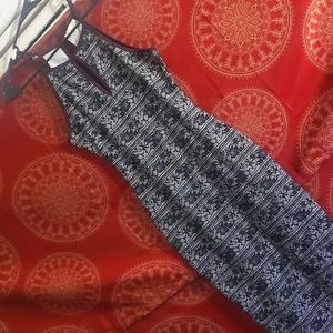 Olive tree lace print pencil dress with maroon trim